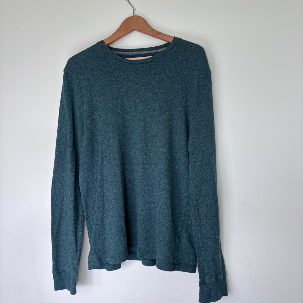 J. Crew Green Crewneck Long Sleeve Cashmere Blend Tee Size Large
